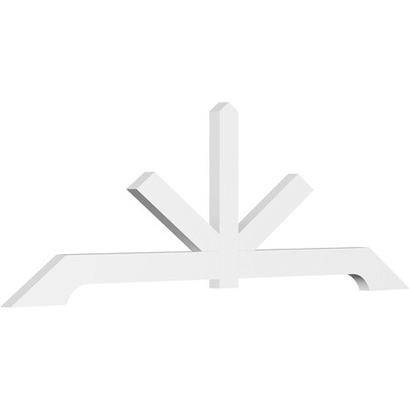 Ekena Millwork Vanguard Architectural Grade PVC Gable Bracket, 84"W x 28"H x 2"D x 4"F, 8/12 Pitch GBP084X28X0204VAN00